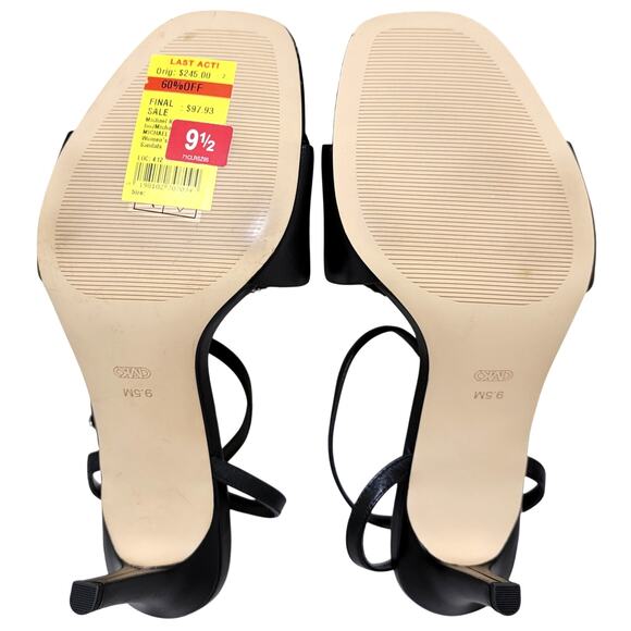 Michael Michael Kors Elodie Ankle Strap Sandal Size US 9.5M Black/Rhinestone - Picture 4 of 5